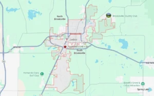 Map of Brooksville, Florida