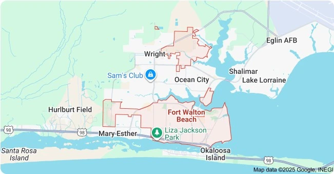 Map of Fort Walton Beach