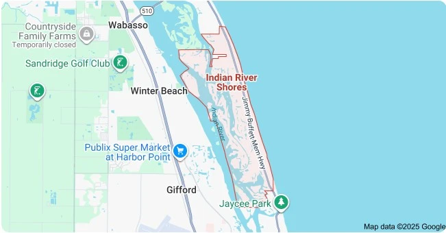 Map of Indian River Shores, Florida