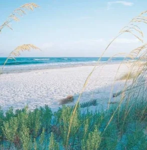 Beautiful Navarre, Florida beach scene.