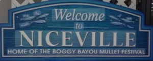 Image of the Welcome sign for Niceville, Florida