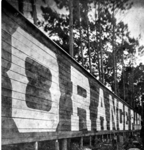 Image of Orange Park, Florida welcome sign circa early 1900's