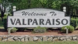 Image f the Welcome to Valparaiso, Florida sign