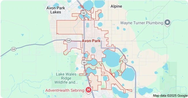 Map of Avon Park.