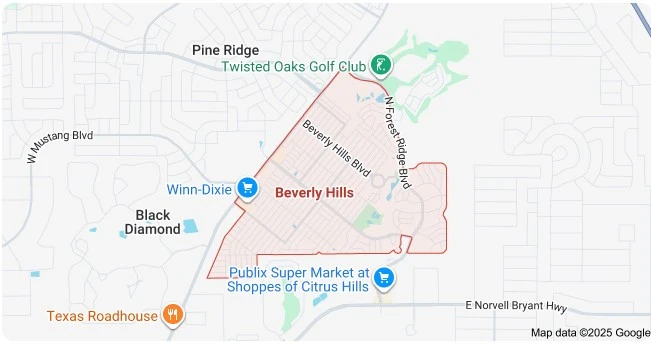 Map of Beverly Hills, Florida