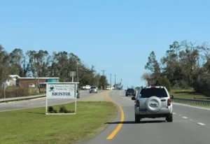 Image showing the Welcome to Bristol, Florida raod sign