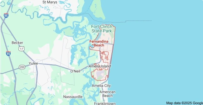 Map of Fernandina Beach, Florida