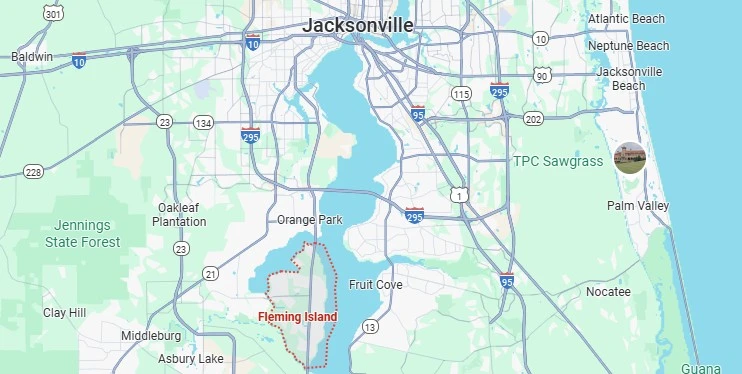 Map of Fleming Island, Florida