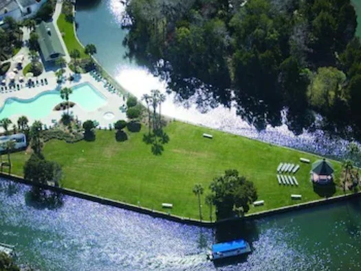 Overhead image of a golf course in Lecanto, Florida