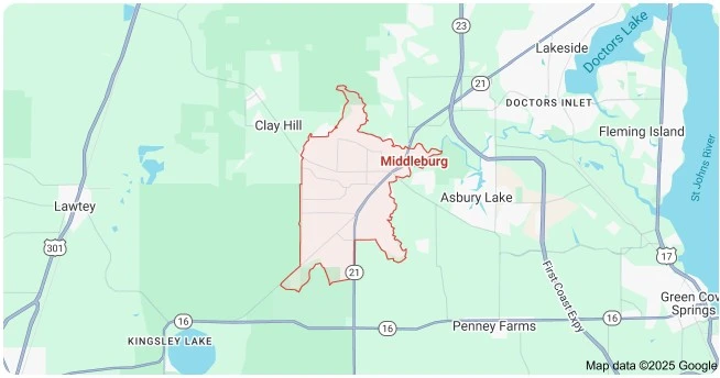 Map of Middleberg, Florida