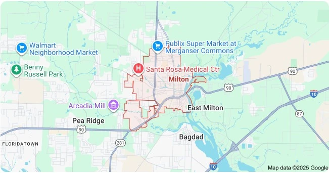 Milton, Florida map