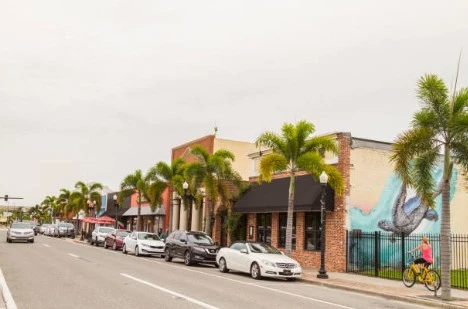 Historic downtown Punta Gorda Florida, Charlotte County seat waterfront and Southern charm