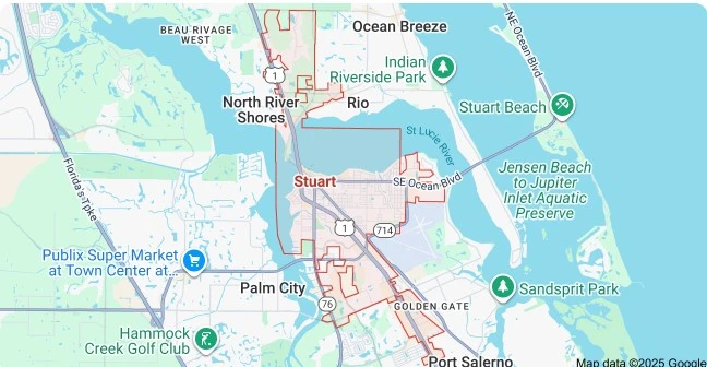 Map of Stuart, Florida