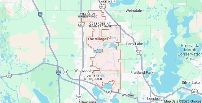 Map of the Villages, Florida