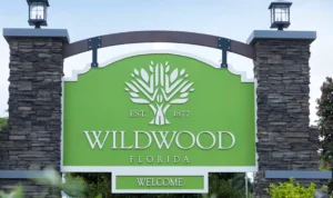 Image of the welcome to Wildwood, Florida sign
