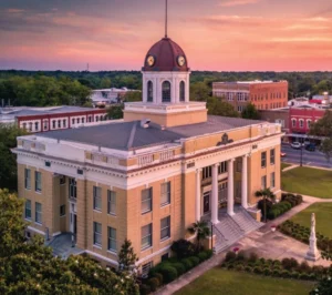 Gadsden County Courthouse in Quincy Florida, historic county seat and government center