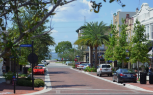 Historic downtown Eustis Florida charming lakefront district working-class retirement community