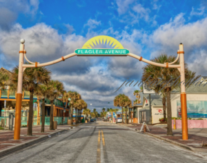 Historic Flagler Avenue New Smyrna Beach Florida charming downtown artistic district middle-class coastal retirement