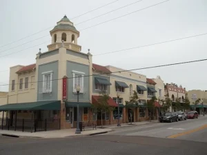 Historic downtown Main Street New Port Richey Florida charming traditional district working-class Gulf coastal retirement 4,200 seniors
