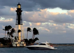 Hillsboro Inlet Lighthouse Pompano Beach Florida historic waterway middle-class coastal retirement