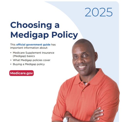 ebook cover which describes "Choosing a Medigap Policy" offered my Medicare.gov